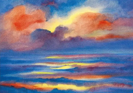 Marjan van Zeyl Postcards - Sunset Postcard Art - Alder & Alouette