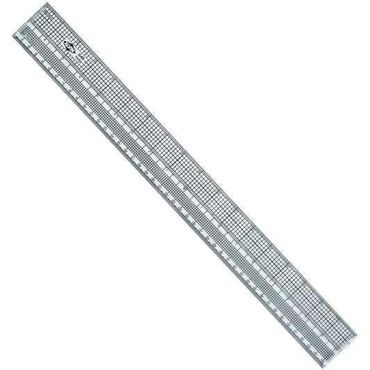 Clear Grid Scale Ruler, 18 inch - Standard + Metric + Grid