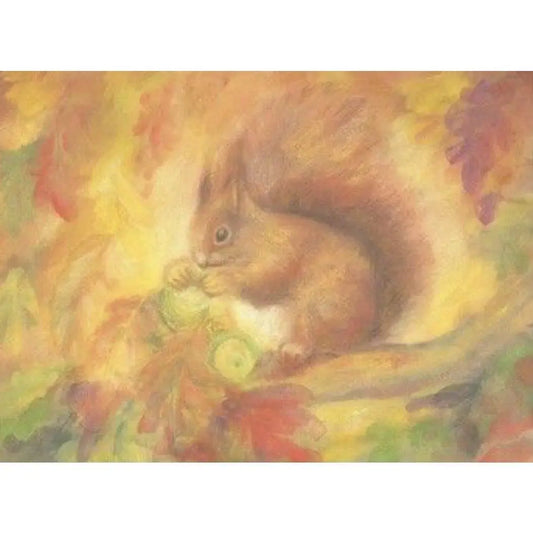 Marjan van Zeyl Postcards - Squirrel - Autumn