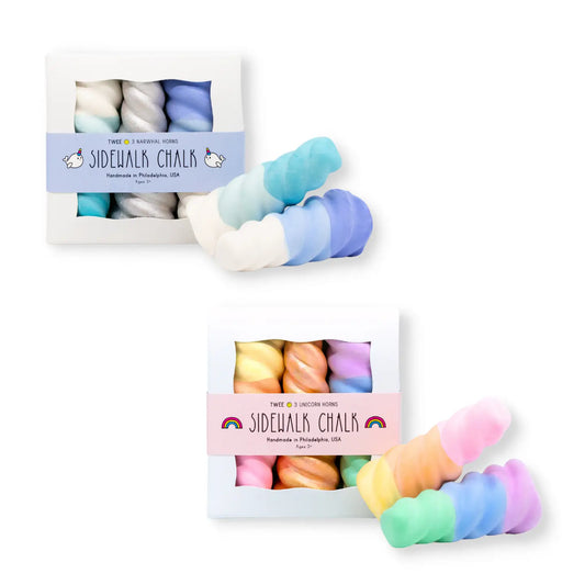 TWEE Unicorn and Narwhal Horn Chalk Set