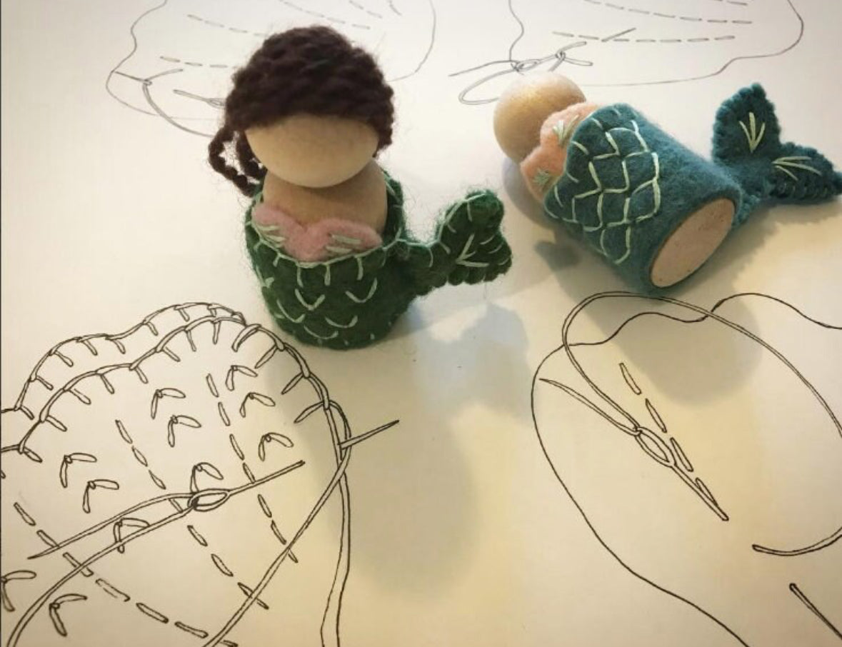 Mermaid Peg Doll Craft Kit - Alder & Alouette