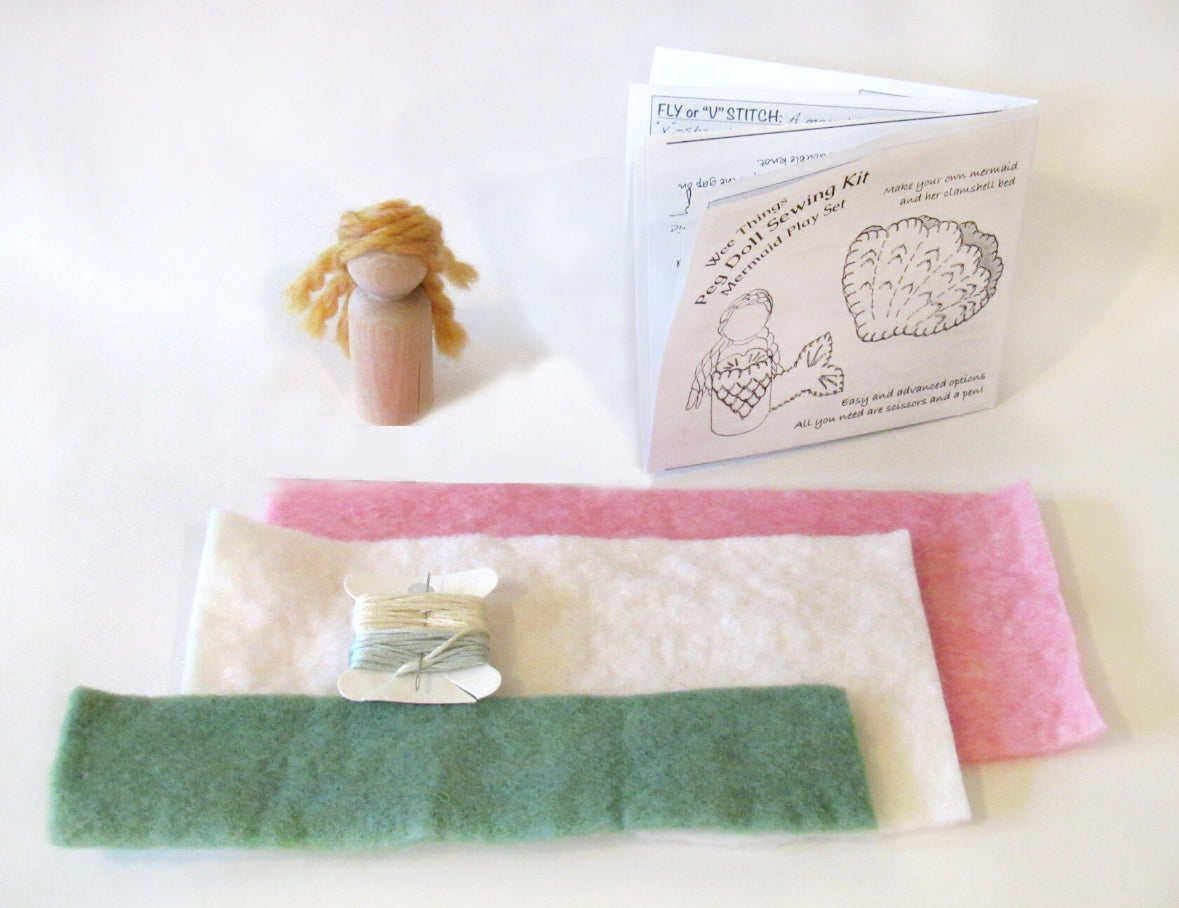 Mermaid Peg Doll Craft Kit - Alder & Alouette