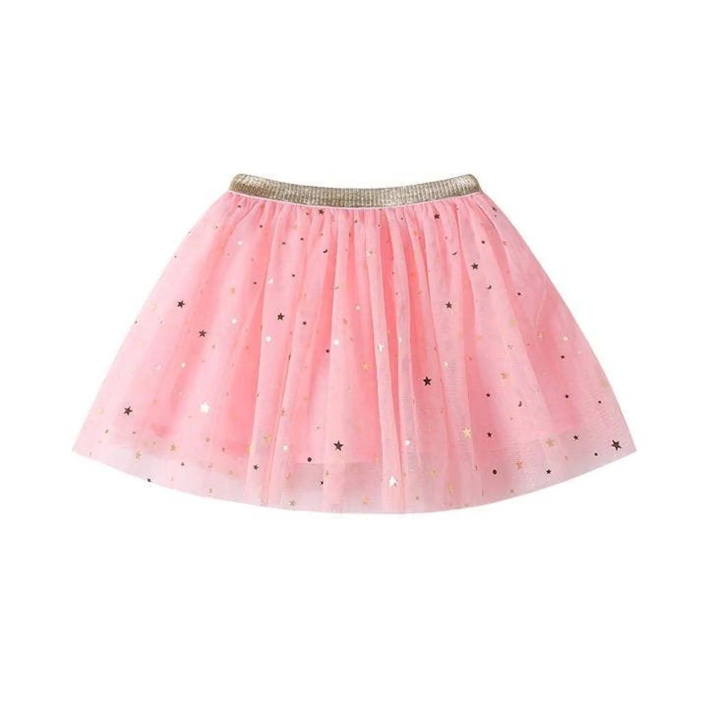 Pink Tutu Skirt with Gold Star Sparkle | Tutu Joli