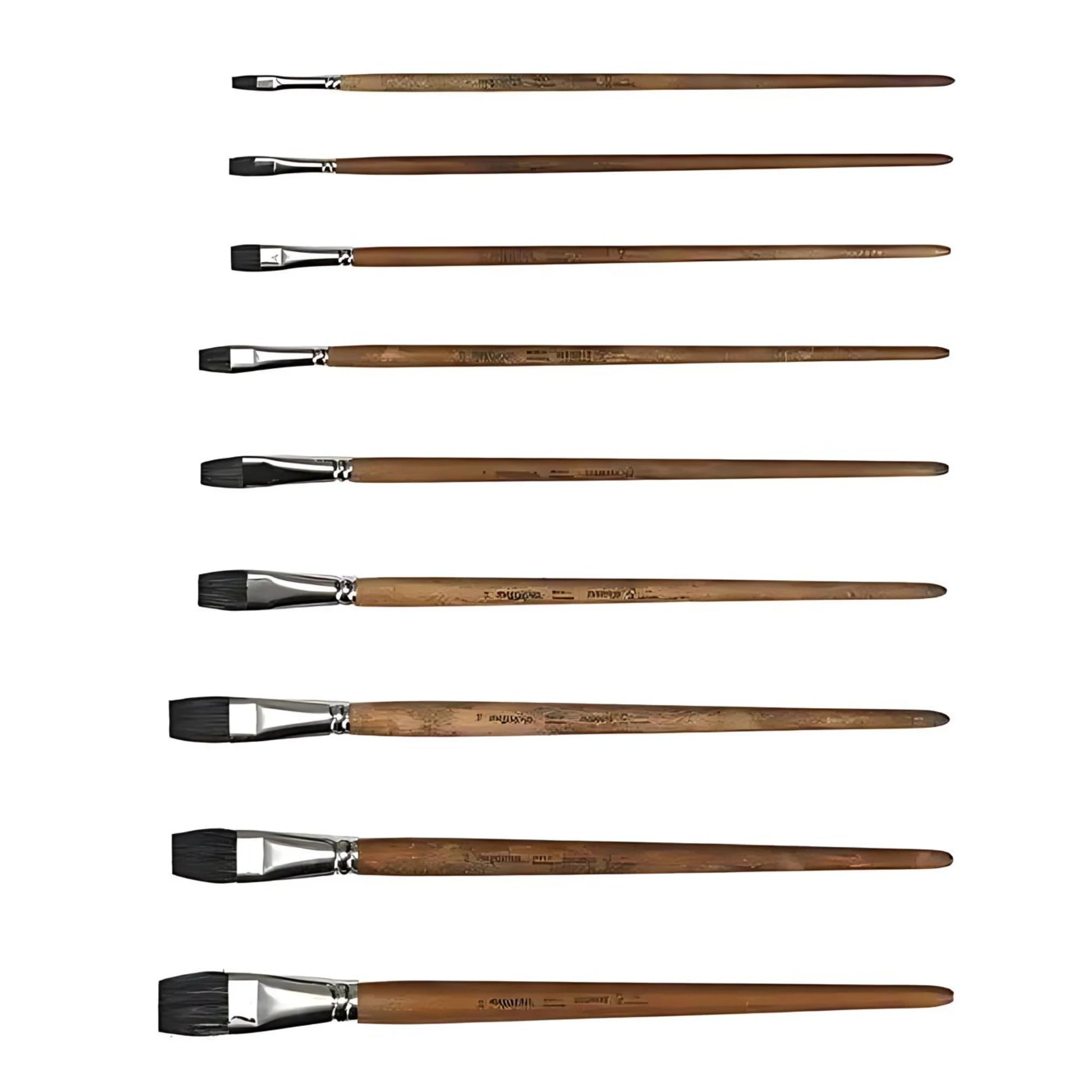 Polecat Hair Paintbrush - Flat Tip, Artist Brush- Alder & Alouette
