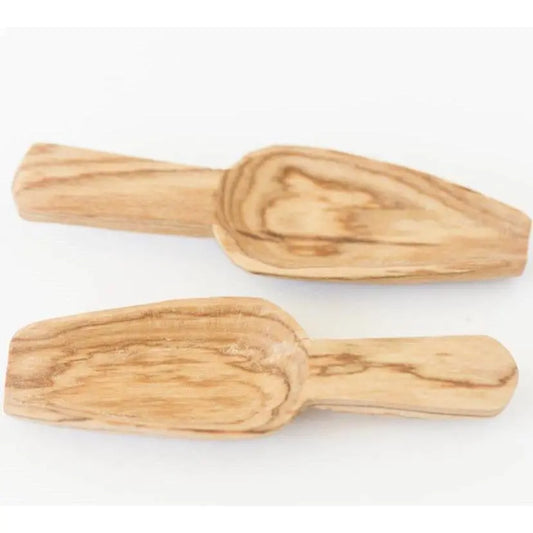 Small Hand Carved Olive Wood Scoop | Alder & Alouette