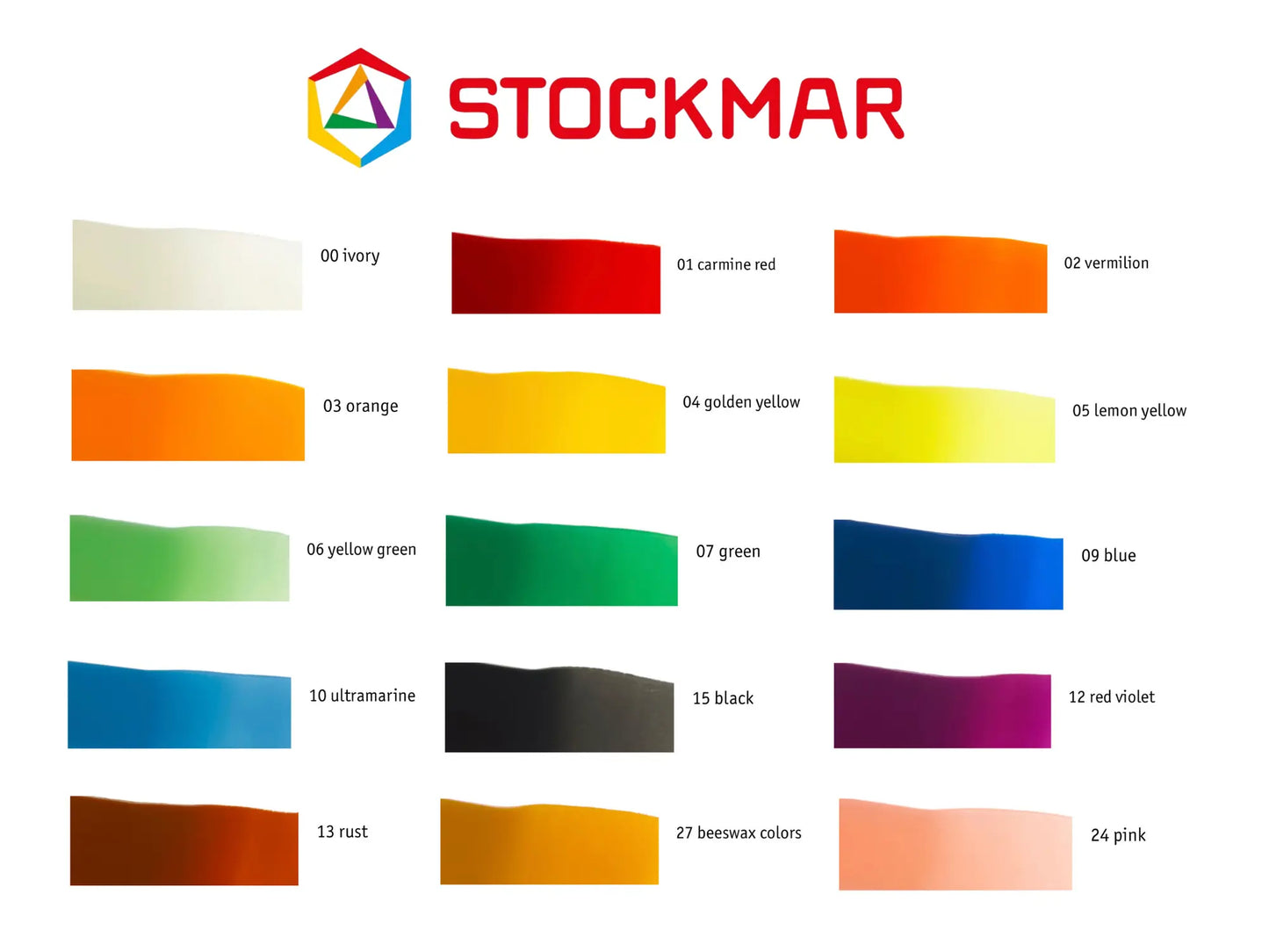 Stockmar Beeswax Color Swatches