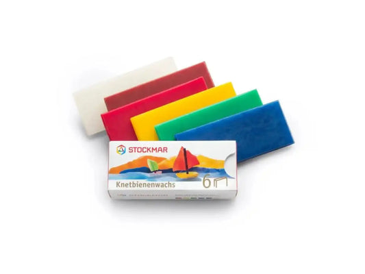Stockmar modeling wax in 6 assorted colors, sculpting sheets for children