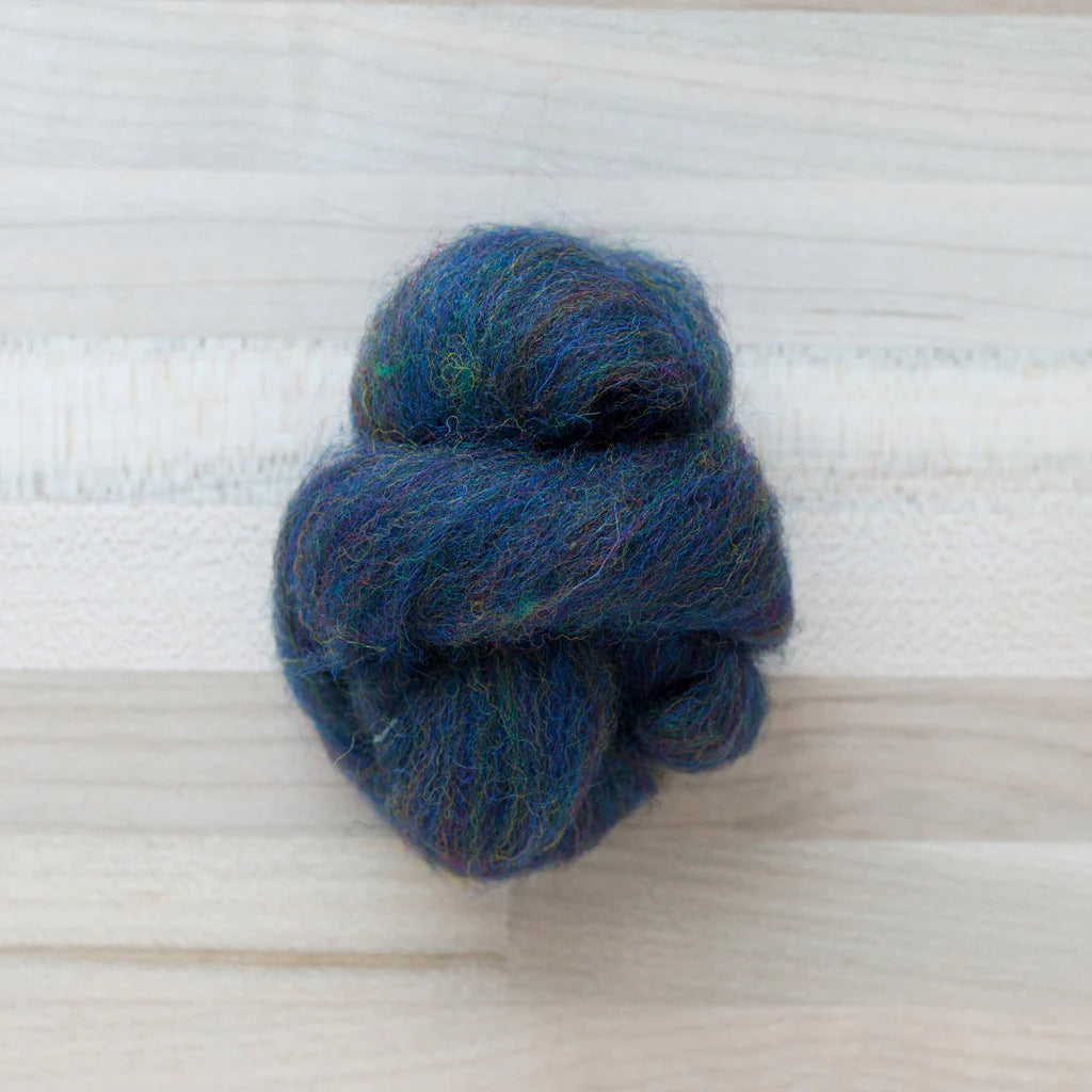 Twilight Wool Roving Felter's Flowing on tabletop