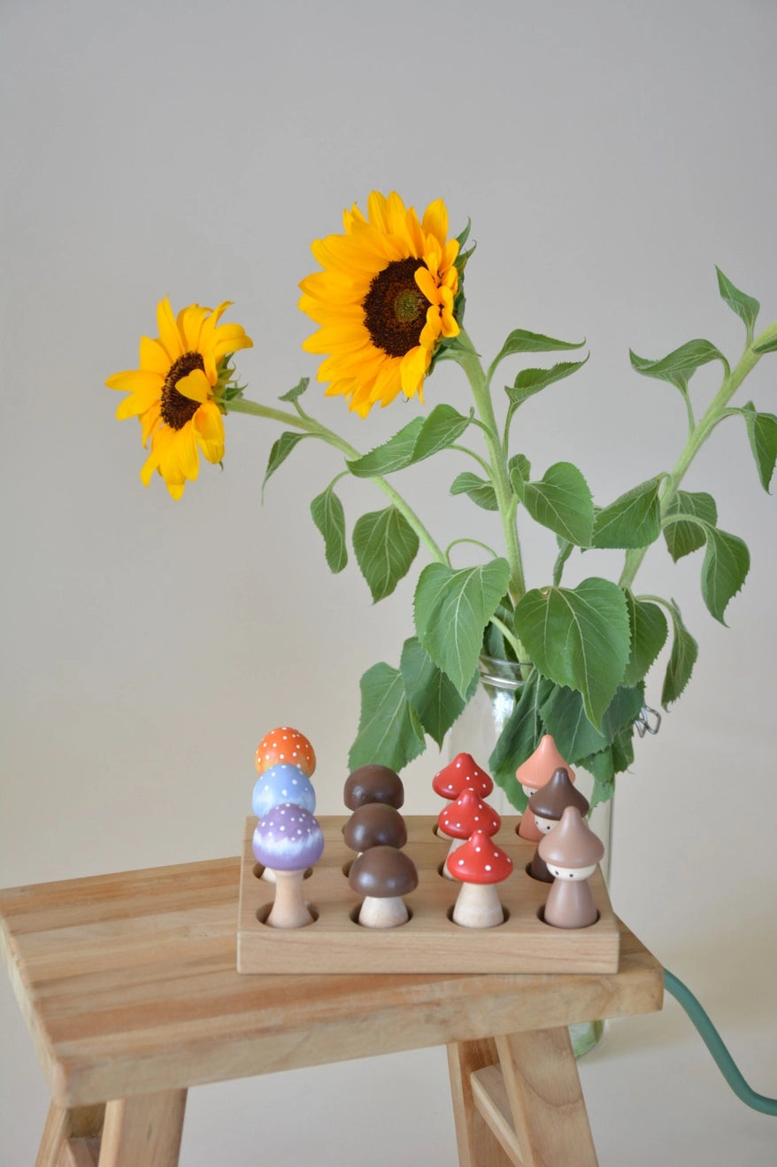 Gnomes & Mushrooms Wooden Toy Set | Pretend Play - Alder & Alouette