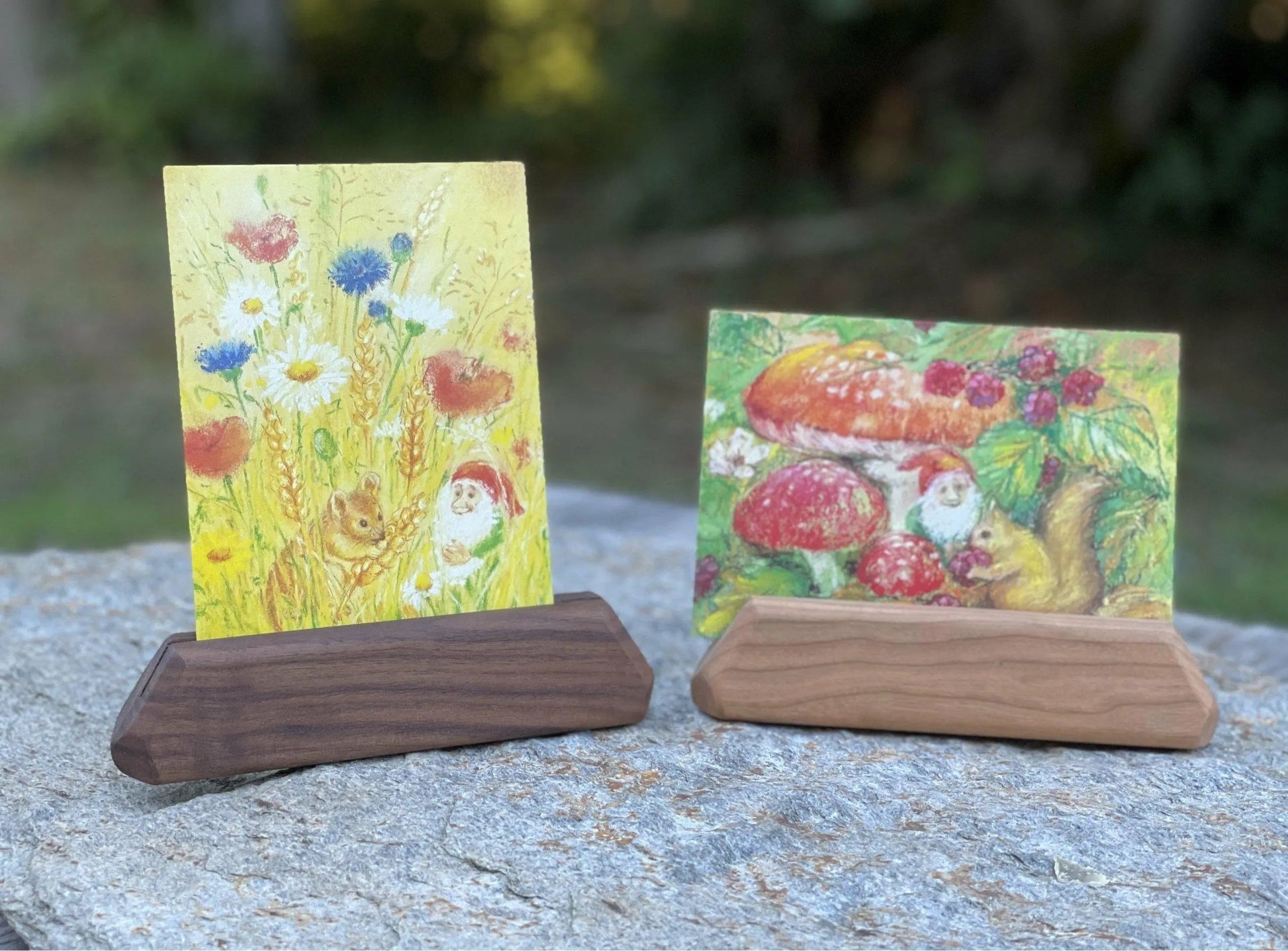 Wooden Post Card Holder - Photo Holder - Alder & Alouette