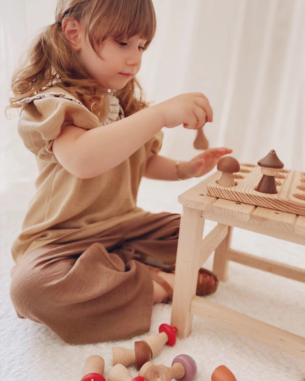 Gnomes & Mushrooms Wooden Toy Set | Pretend Play - Alder & Alouette