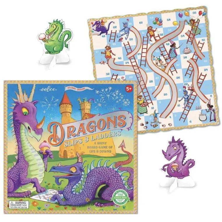 eeBoo Dragon Slips and Ladders | Kids Board Game  - Alder & Alouette