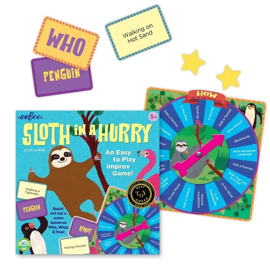 eeBoo Games | Sloth in a Hurry, An Improv Game  - Alder & Alouette