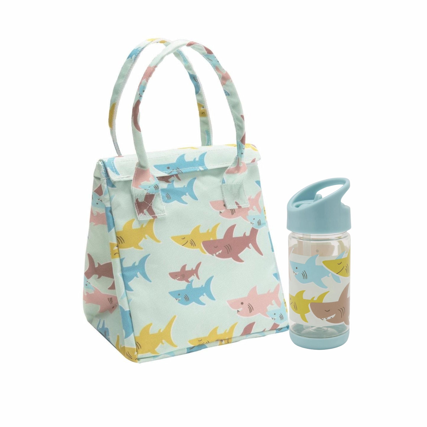 Shark Lunch Bag and Flip & Sip Drink Bottle - Alder & Alouette