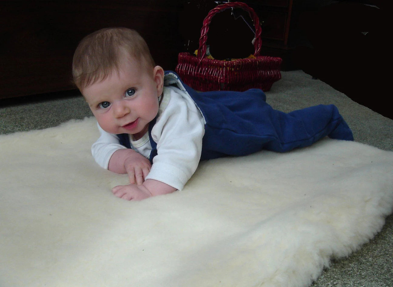 Natural Wool Sheared Fleece with Cotton Back for Baby  - Alder & Alouette