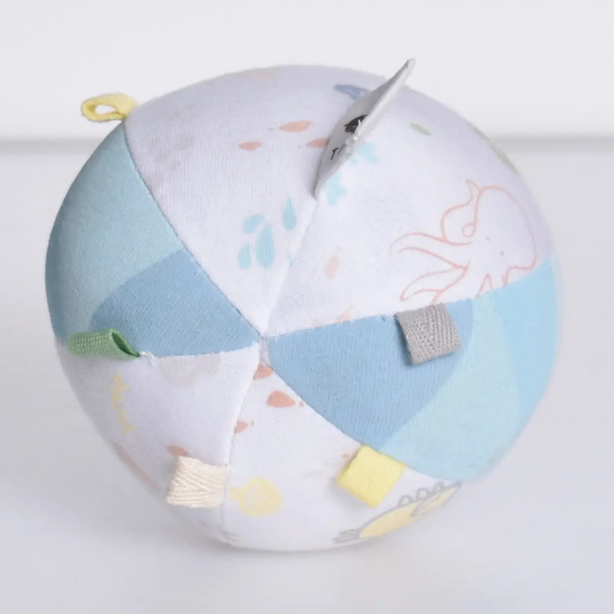 Organic, Baby Activity Ball with Tabs and Rattle, Ocean Themed