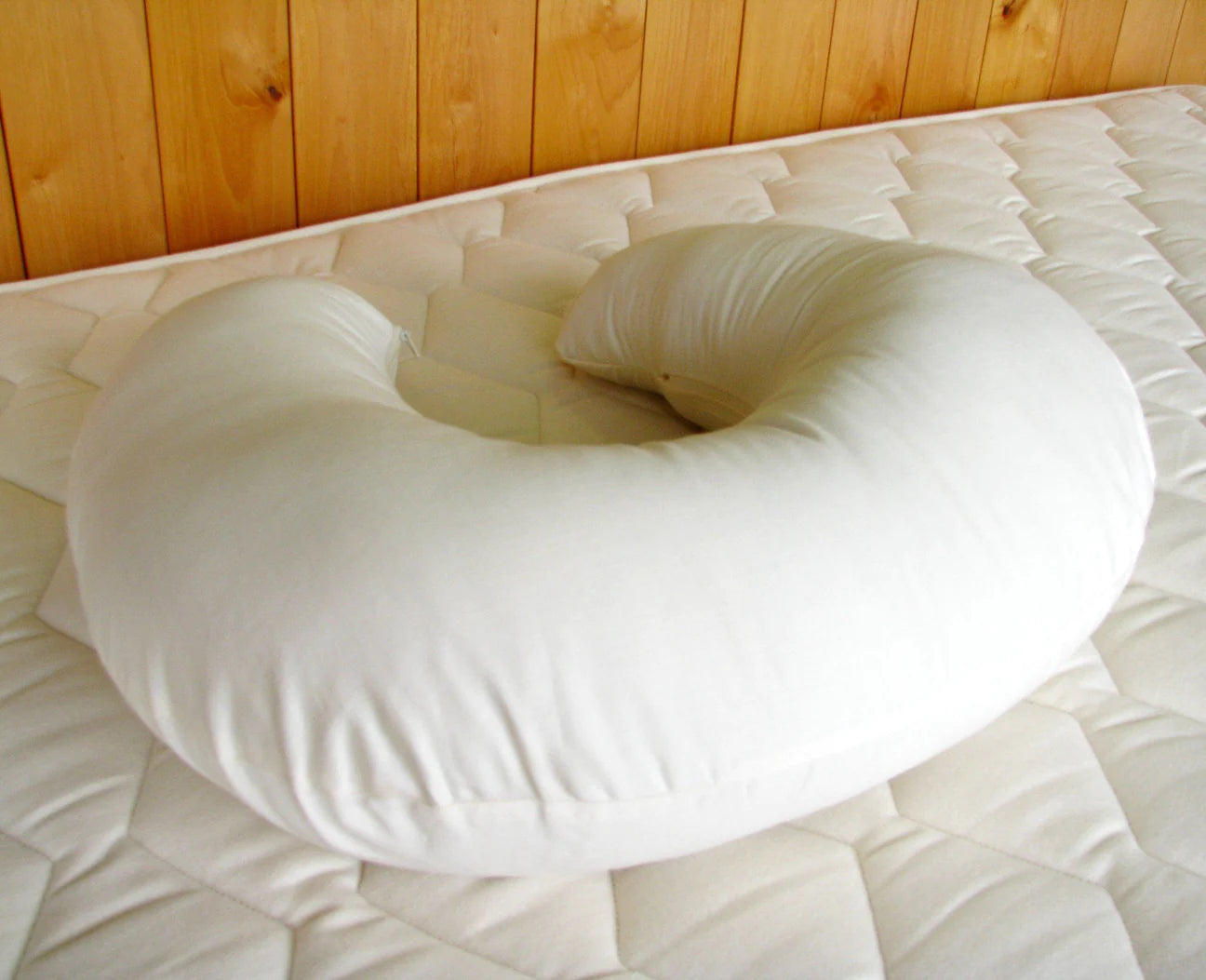 Natural Nursing Pillow, Bo Peep, Wool Stuffed, U shaped pillow - Alder & Alouette