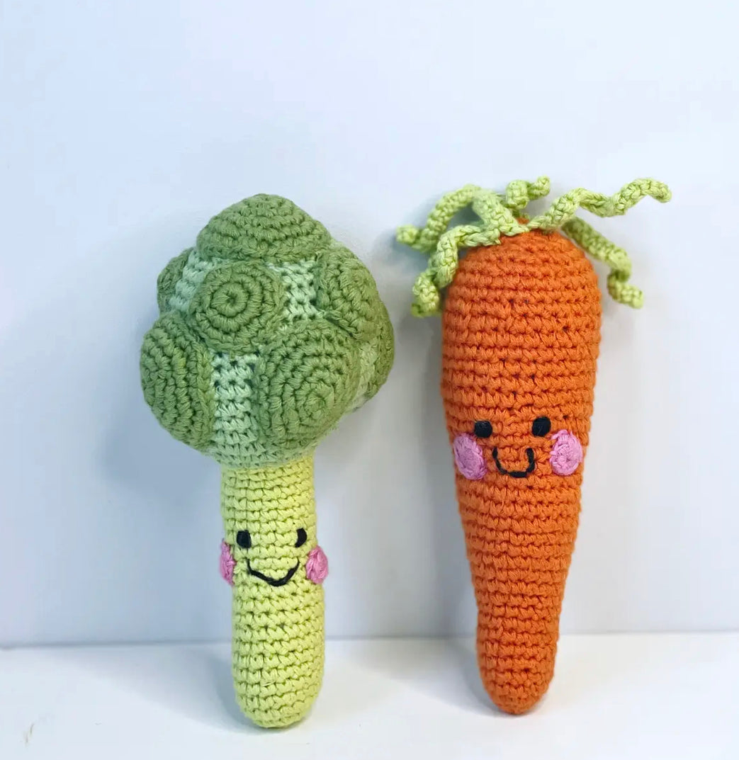 Baby Rattle and Soft Toy Carrot - Alder & Alouette