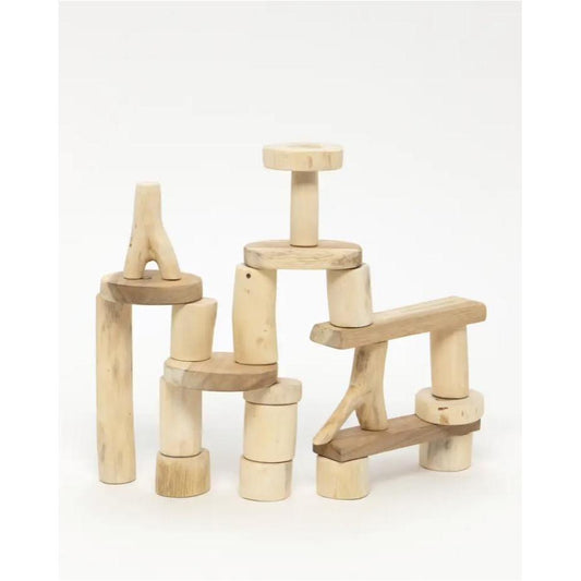 Barkless Tree Blocks | Natural Blocks | Wooden Blocks | Toddler Toys - Alder and Alouette
