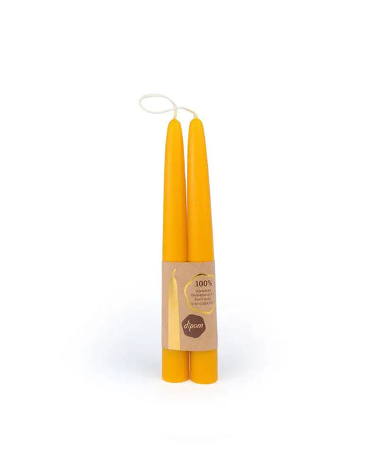 Dipam 100% Beeswax Taper Candles – Hand-Dipped - Alder & Alouette