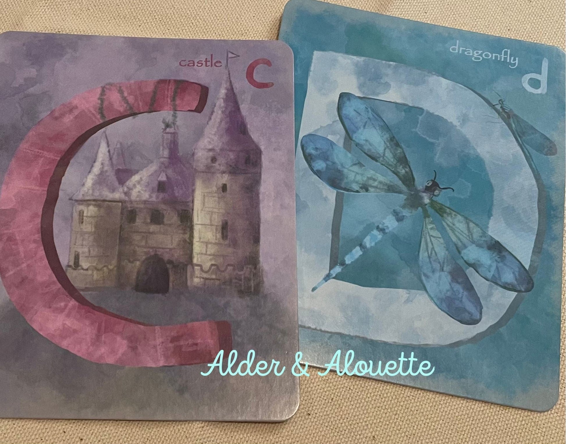 Gorgeous ABC Alphabet Cards in Watercolors - Alder & Alouette