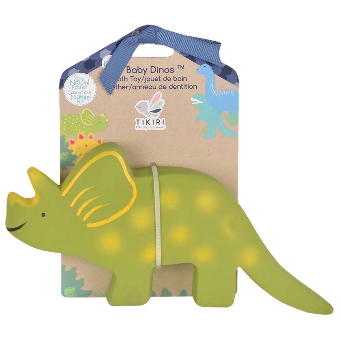 Baby Teether - Organic Rubber, Dinosaurs - Alder & Alouette