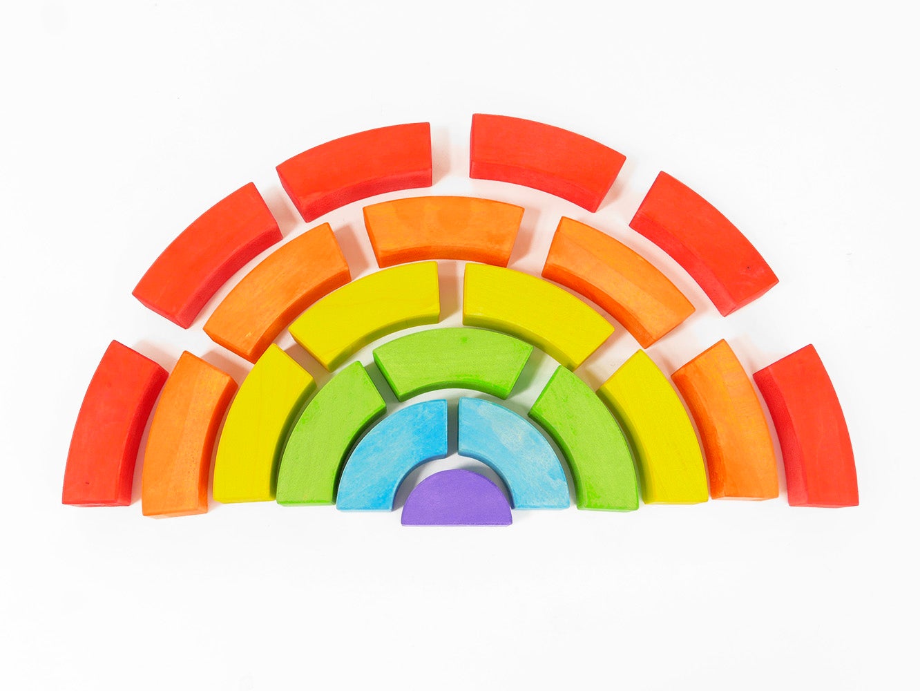 BAJO Wooden Rainbow Blocks: Logic Toy & Open Ended  - Alder & Alouette