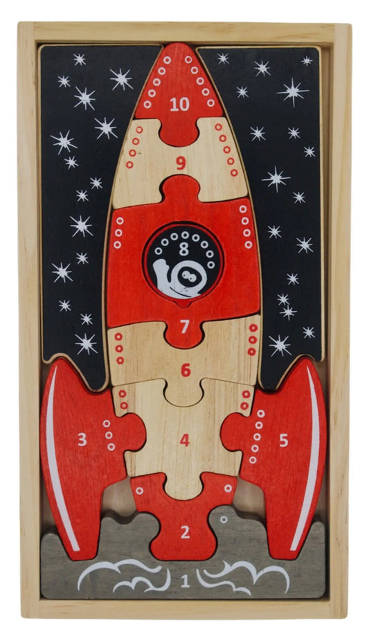 Rocket Puzzle Set by Begin Again, 3-2-1 Blast Off - Alder & Alouette
