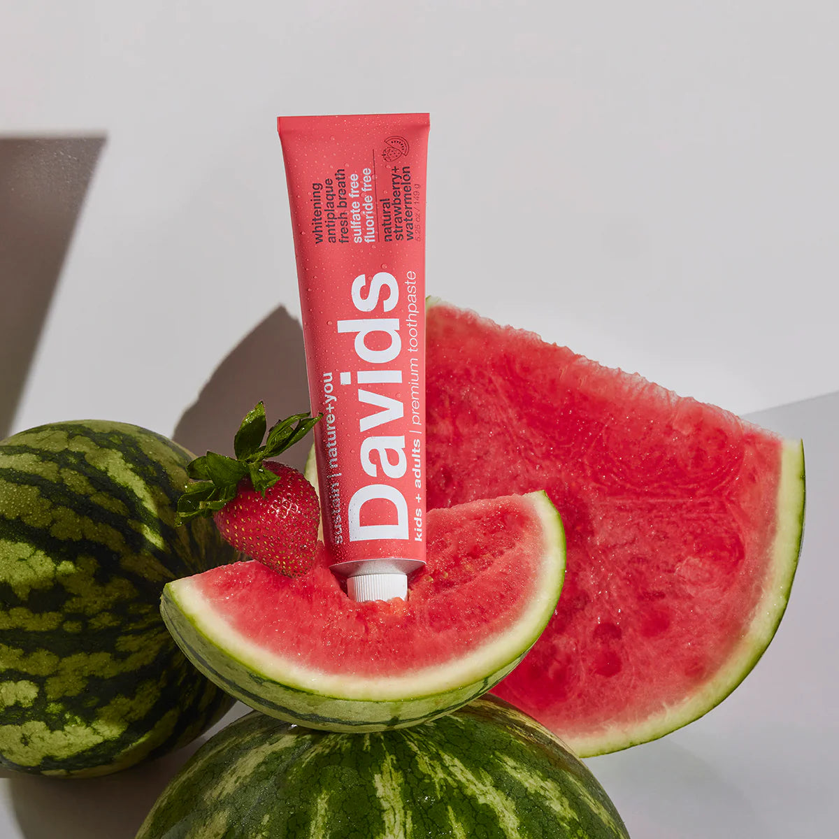Davids Natural Premium Kids Toothpaste is Kids + Adults Strawberry Watermelon - Alder & Alouette 