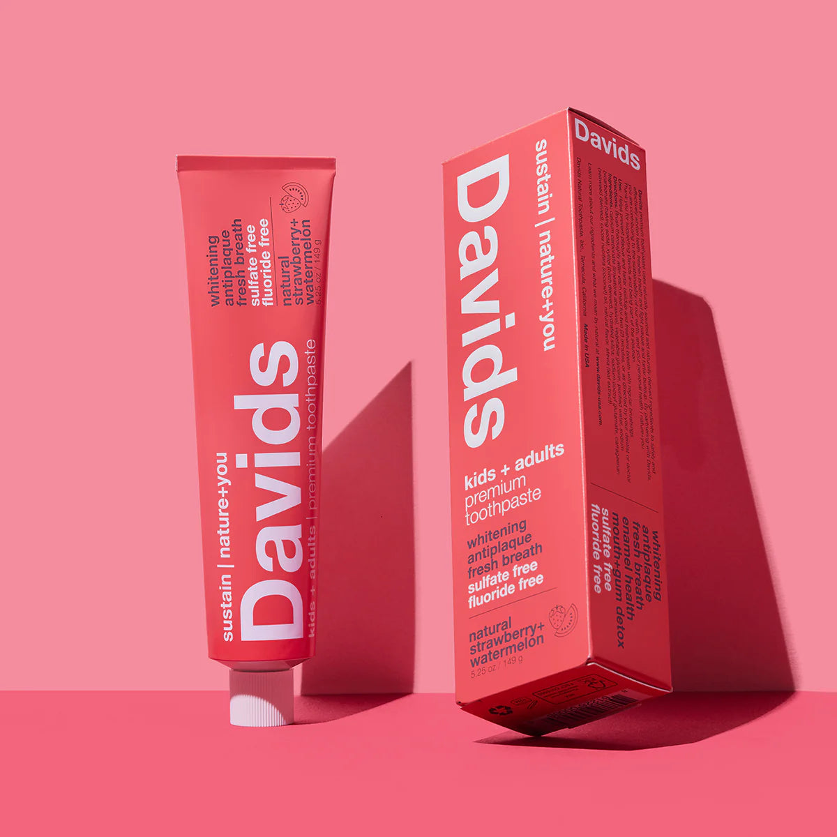 Davids Kids Toothpaste - Strawberry Watermelon - Alder & Alouette 