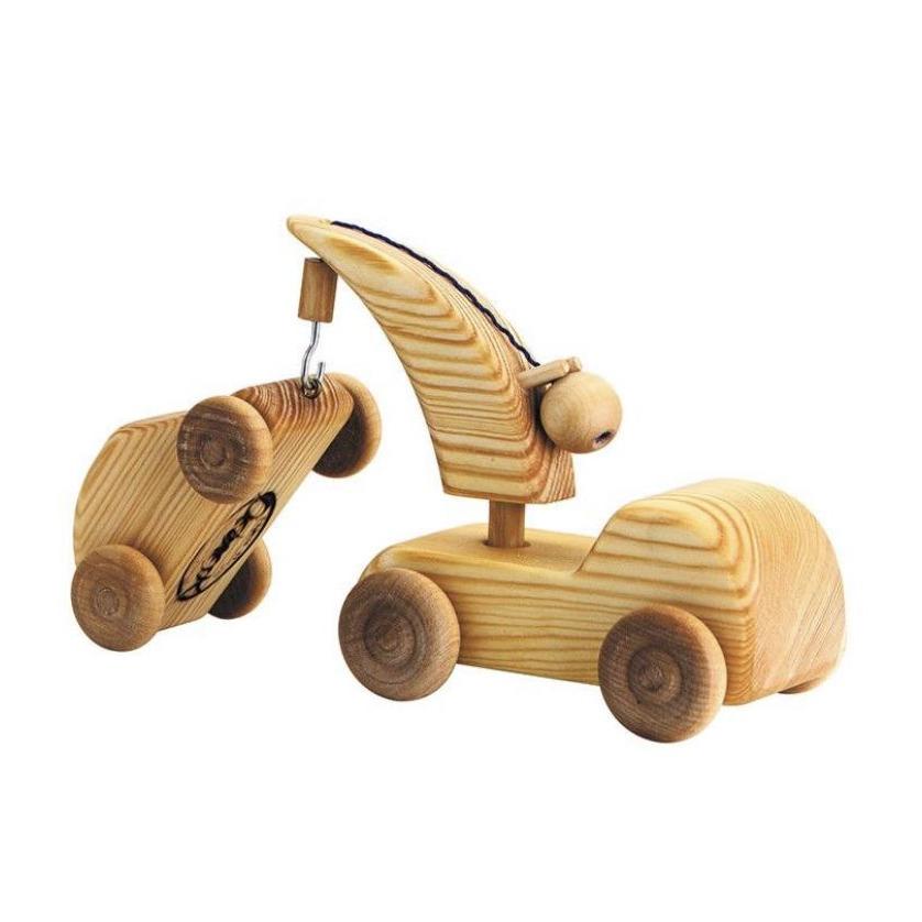 Debresk Toy Truck w/ Mini Car, Small | Wooden Truck - Alder & Alouette