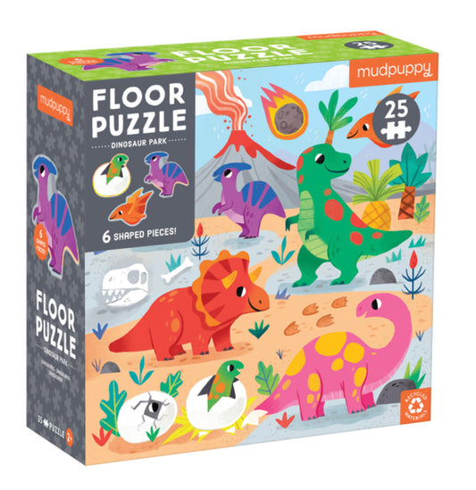Dinosaur Park 25-Piece Floor Puzzle - Alder & Alouette