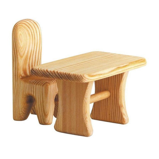 Debresk Wooden Dollhouse Furniture | Table & Chairs - Alder & Alouette