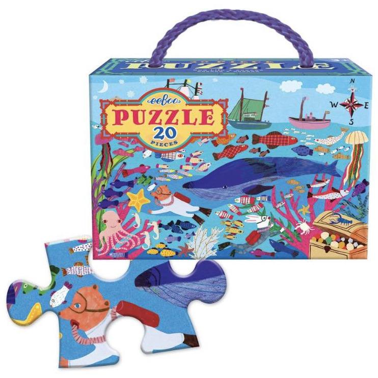 eeBoo | Sea Life 20 Piece Puzzle | Preschool Puzzle - Alder & Alouette