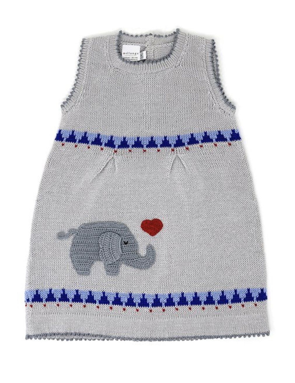 Elephant Heart Hand Knit Cotton Dress