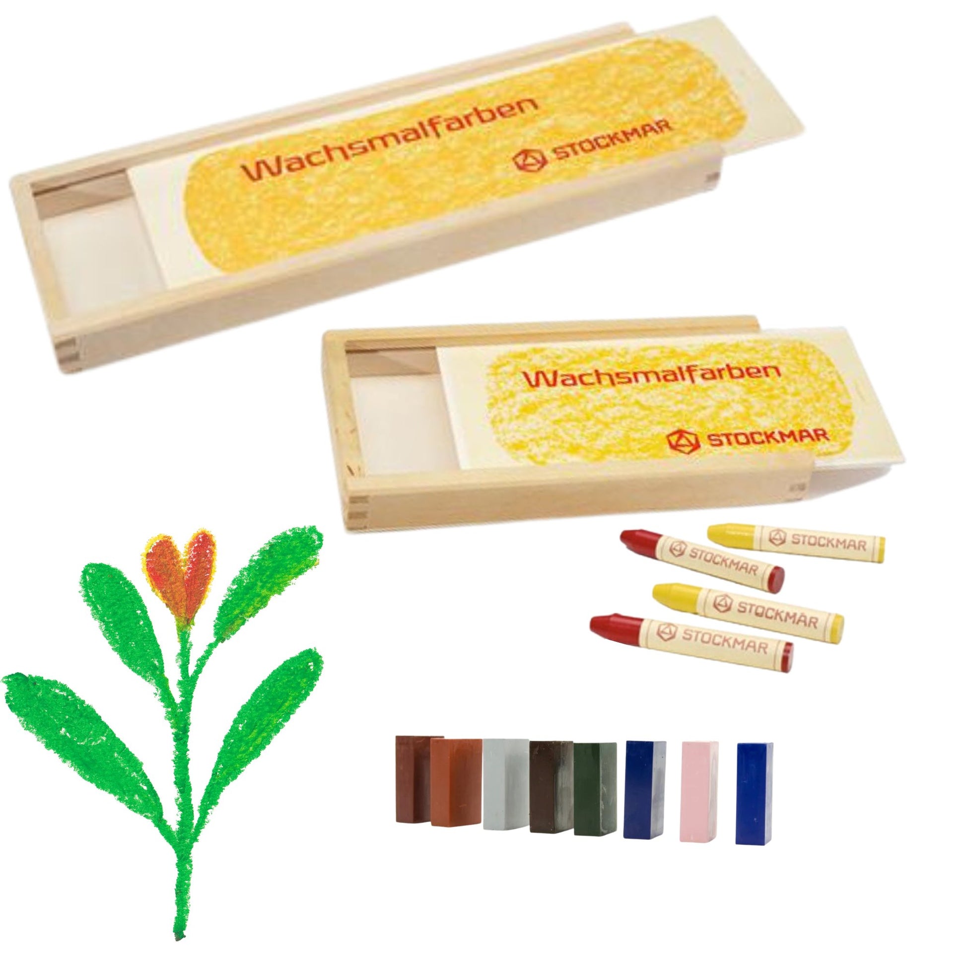 STOCKMAR Empty Wooden Box for Crayon Storage - Alder & Alouette