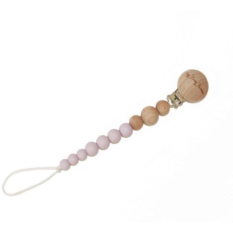 Endless Hugs Silicone & Wood Pacifier Clip, Lilac - Alder & Alouette