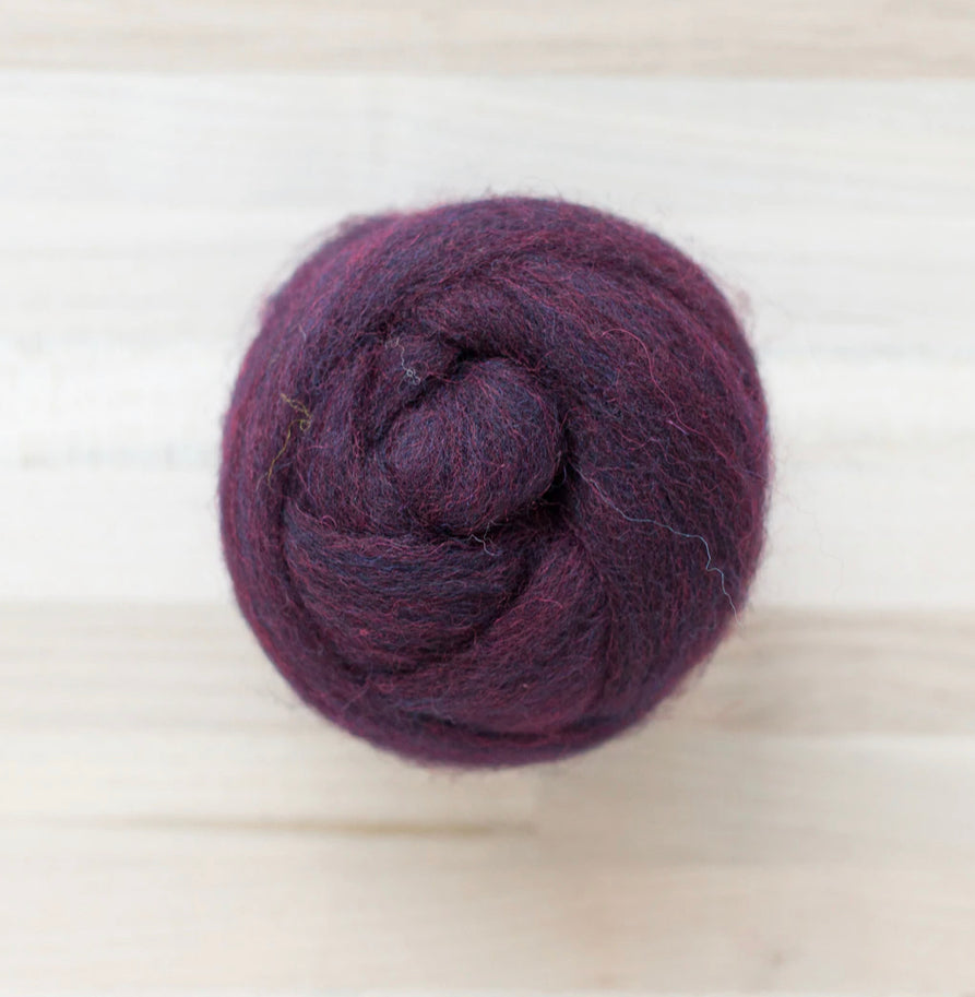 Purple Colors of Wool for Needle Felting | .5 ounce