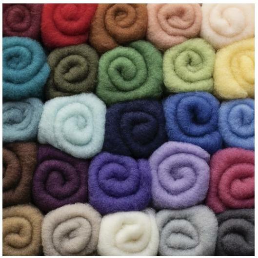 Needle Felting Wool Batts, Multiple Colors - Alder & Alouette