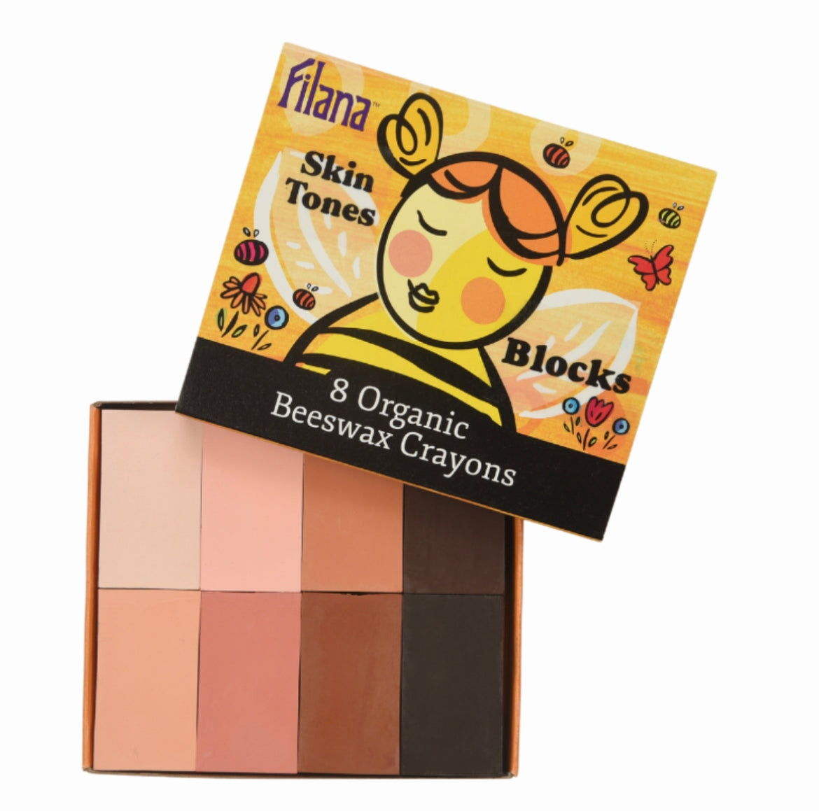 Skin Tone Block Crayons, Filana Organic Beeswax - Alder & Alouette