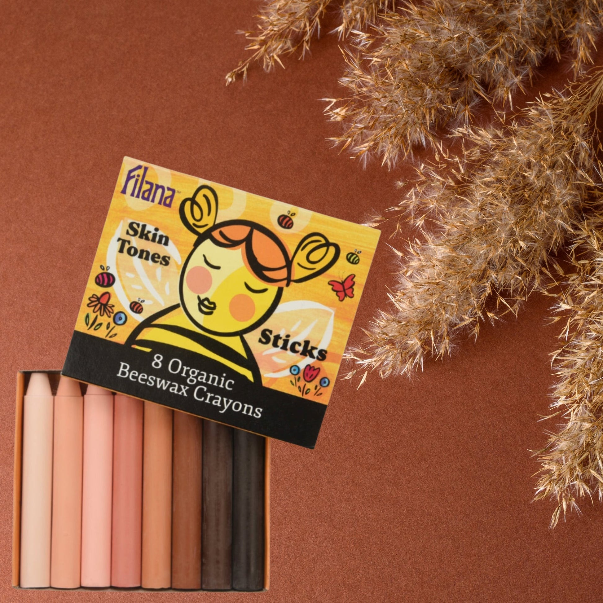 Filana Skin Tone Crayons — Organic Beeswax Stick Crayons