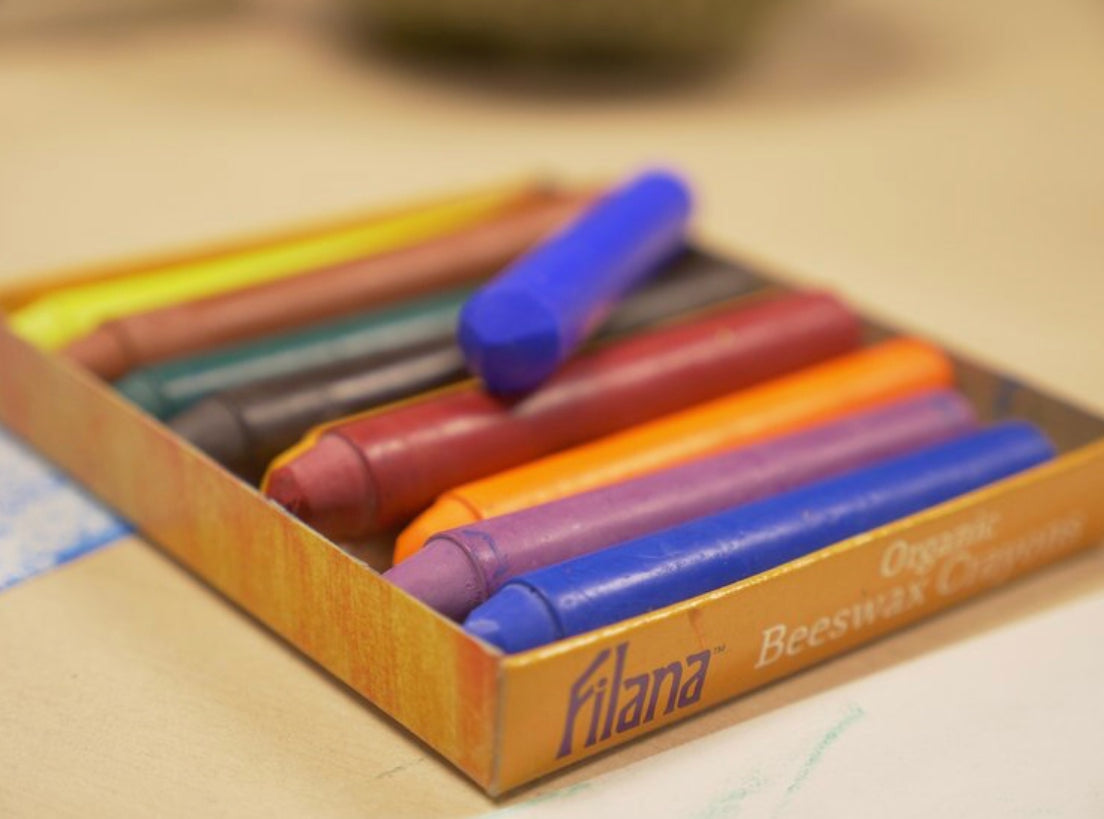 Filana 8 Rainbow Organic Beeswax Stick Crayons - Alder & Alouette