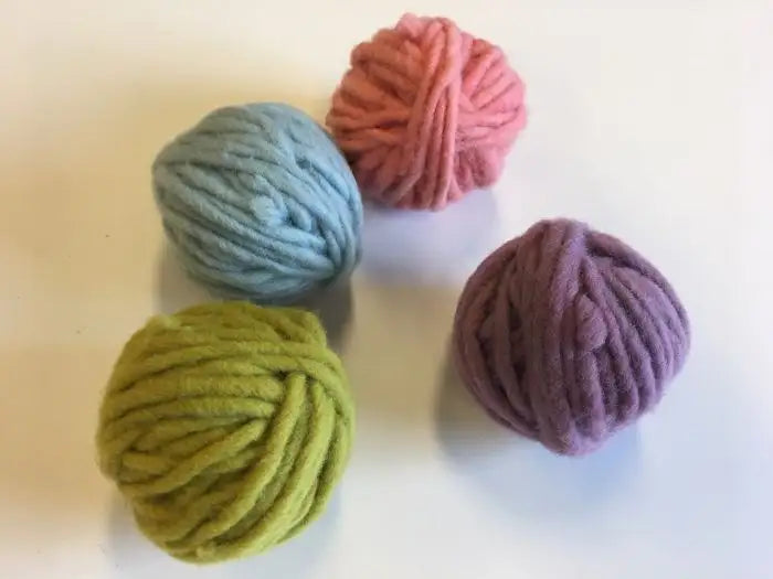 Bioland Certified 100% Organic Pure Wool Yarn, 4 Colors Per Set, Pastels - Alder & Alouette