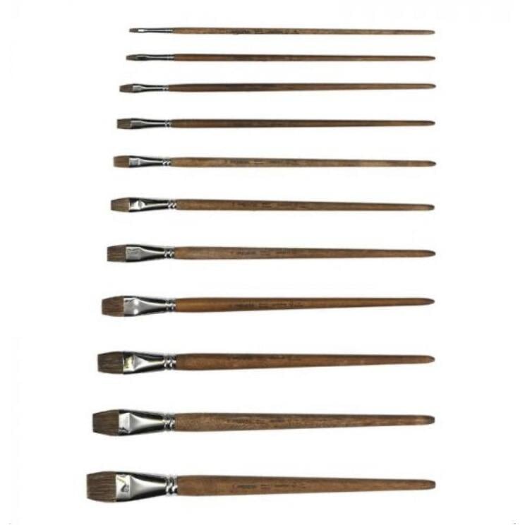 Paint Brush Cow Hair - Flat Tip Arts and Crafts Mercurius | Alder & Alouette