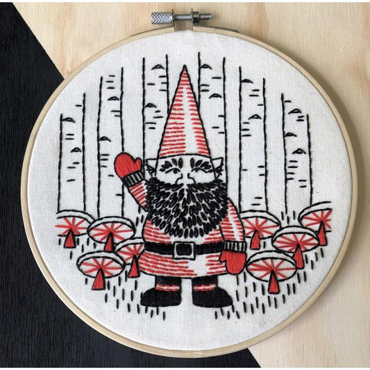 Gnome Embroidery Kit, Beginner Level - Alder & Alouette