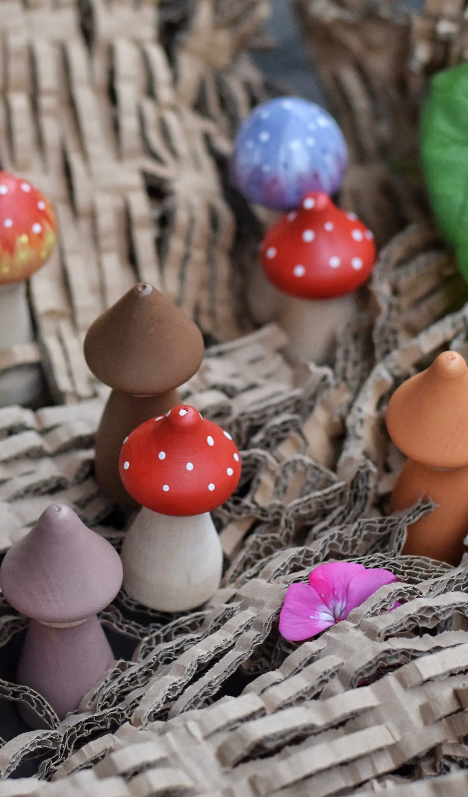 Gnomes and Mushrooms Nesting Set | Open ended play | Wooden Toy - Alder & Alouette