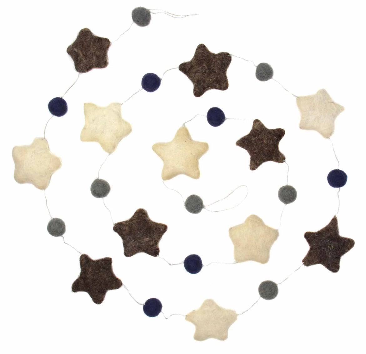 Grey and White Star Garland | Star Decor | Kids Room Decor Children’s Decor Global Crafts | Alder & Alouette