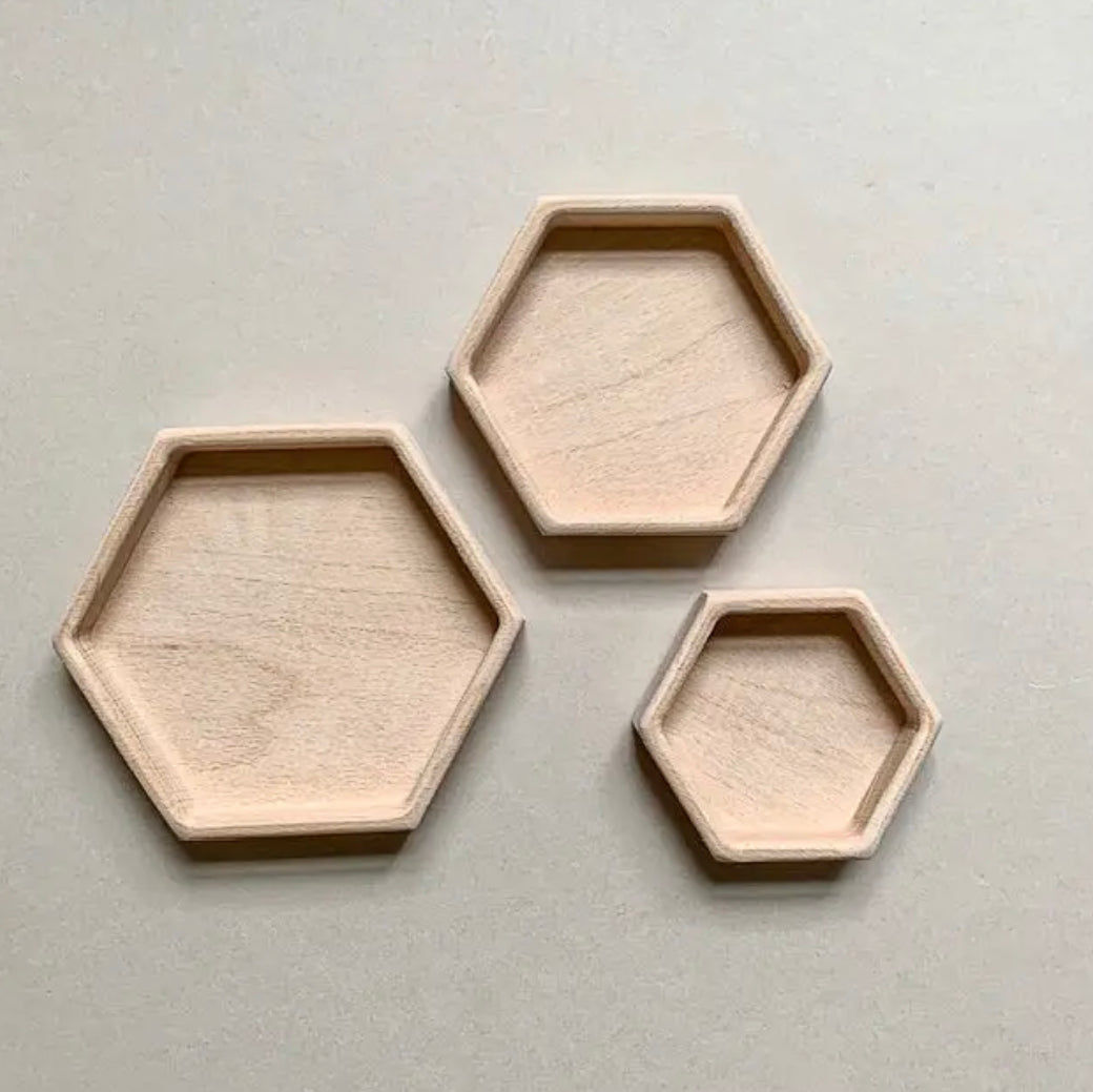 Hexagon Sorting Trays Set of 3 | Tinker Trays Sorting Trays - Alder & Alouette
