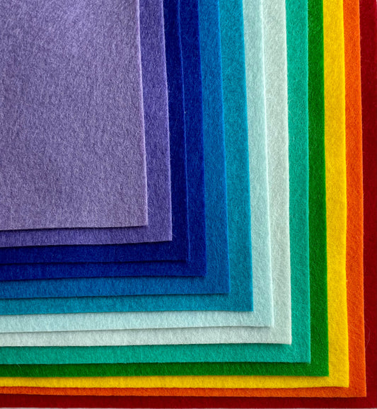 Holland Wool Felt - Rainbow of Colors - 100% Wool, OEKO-TEX 100