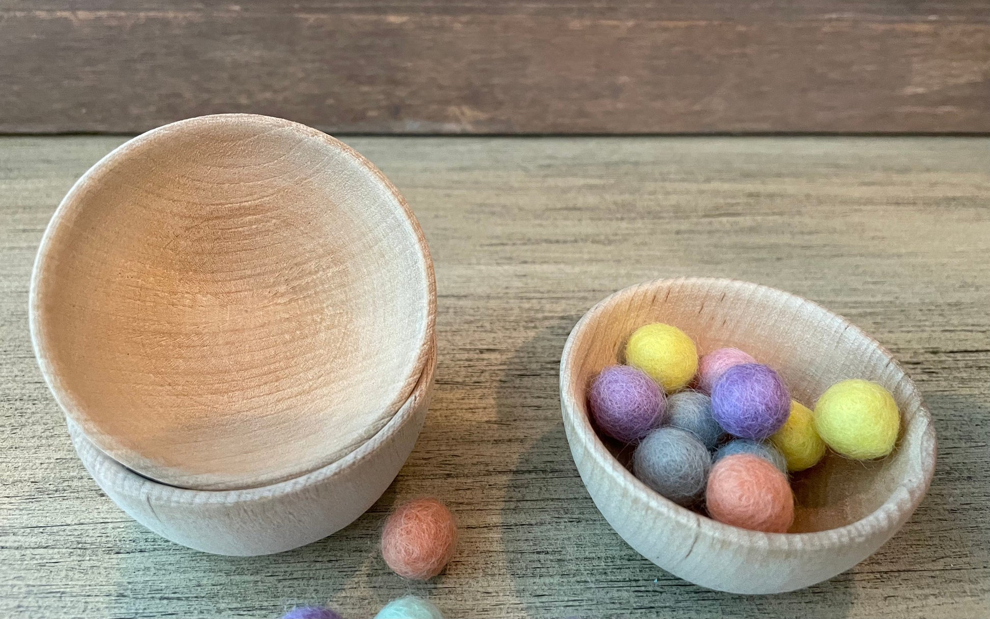 Lil’ Wooden Bowls Sorting Toy | Educational Toy - Alder & Alouette